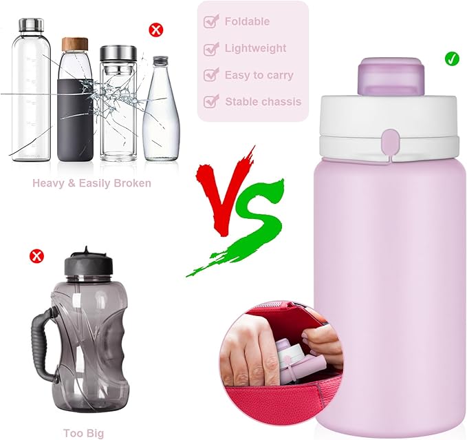 PLTCAT Collapsible Foldable BPA Free Reusable Lightweight Leak-Proof Travel - Image 3