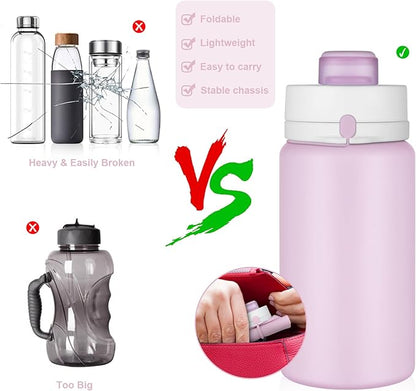 PLTCAT Collapsible Foldable BPA Free Reusable Lightweight Leak-Proof Travel - Image 3