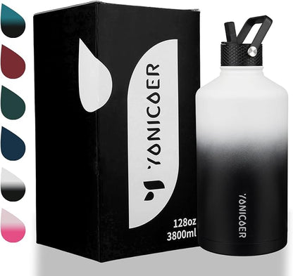 Insulated Water Bottle 128oz, Triple Wall Vacuum Stainless Steel, Leak Proof & - Image 7