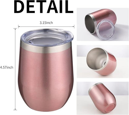 12oz/4 Pack Wine Tumbler Glasses - Image 5