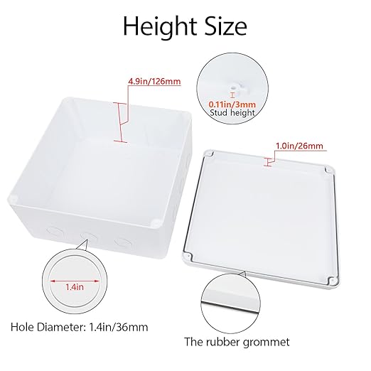 LeMotech Junction Box, Electrical Box IP65 Water Resistant Dustproof ABS - Image 6