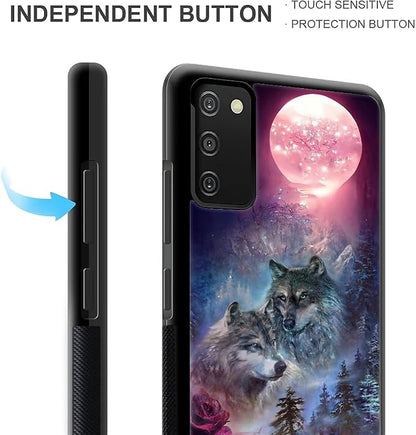 for Samsung Galaxy S20 FE Case, Star Two Wolfs Howling Pattern Graphic Design - Image 4