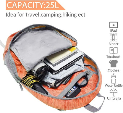 ZOMAKE 25L Ultra Lightweight Packable Backpack, Foldable Hiking Backpacks Water - Image 3