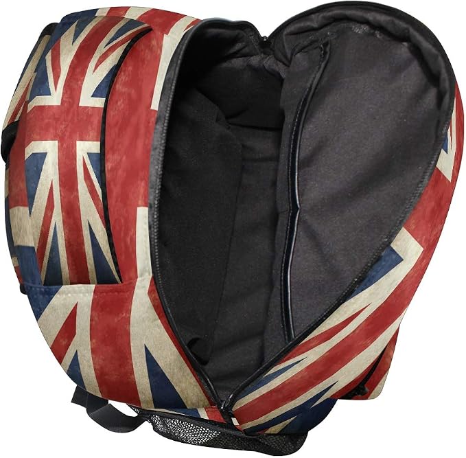 Backpacks UK British Flag School Bag Student Bookbag Adjustable Shoulder Bags - Image 6
