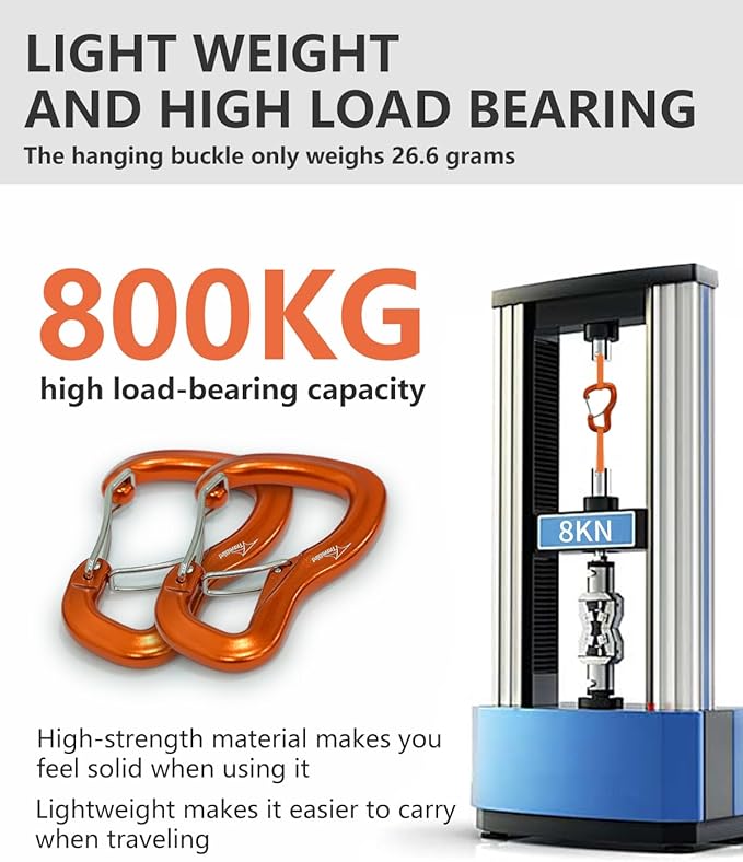 Heavy Duty Carabiner Clip Hook 8KN, - Image 4