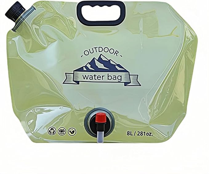 8L/281oz Outdoor Collapsible Water Jug BPA-Free w/Adjustable Faucet by Chinshwehaw