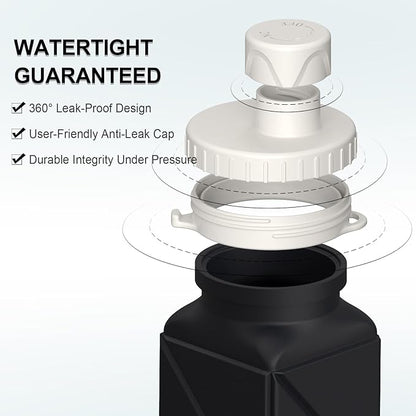 BEAUTAIL Collapsible Water Bottles 20.6oz, Silicone Foldable Portable Travel - Image 4