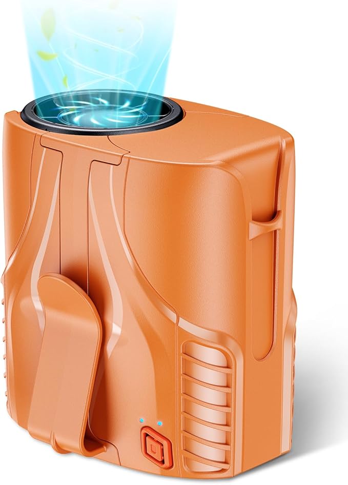 Portable Personal Waist Fan& Neck Fan, 14000RPM Brushless Motor, 40H Runtime by DeeKom