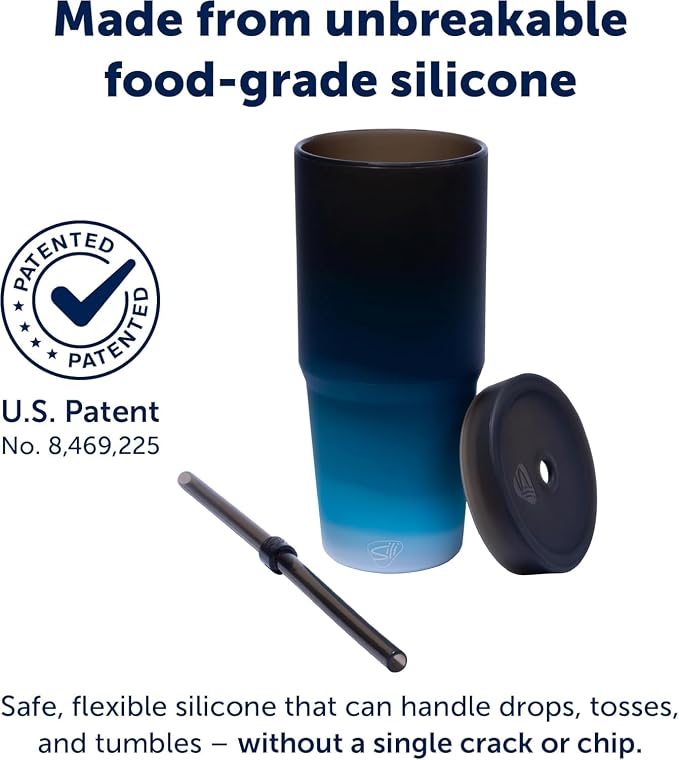 Silipint 32oz Silicone Straw Tumbler – BPA-Free, Unbreakable, Dishwasher Safe – - Image 4