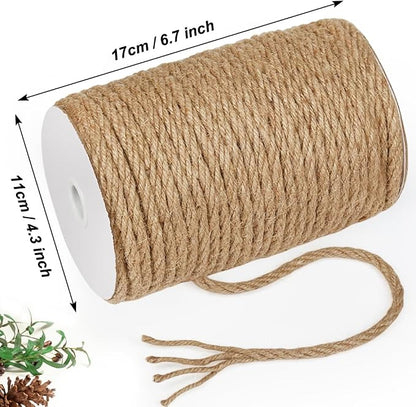 Tenn Well 6mm Jute Rope, 164 Feet Strong and Thick Twine Rope - Image 4