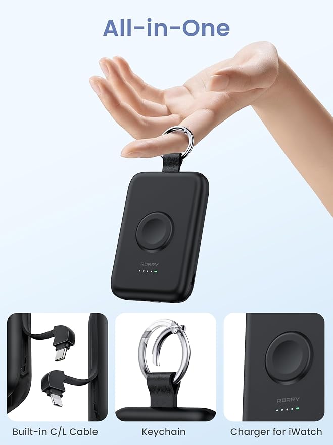 RORRY Portable Charger, 10000mAh PD 20W Fast Charging Portable Charger Power - Image 2