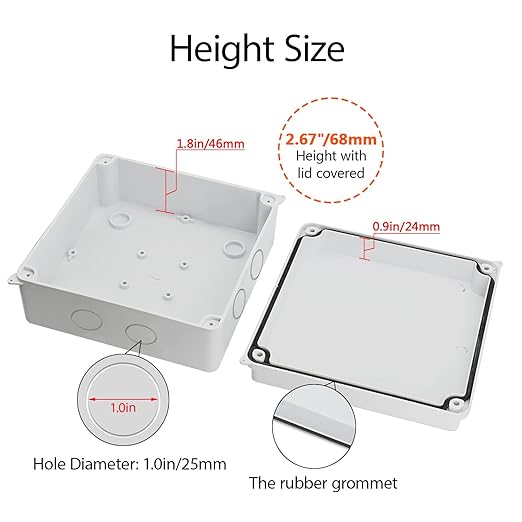 LeMotech Junction Box, Electrical Box IP65 Water Resistant Dustproof ABS - Image 5