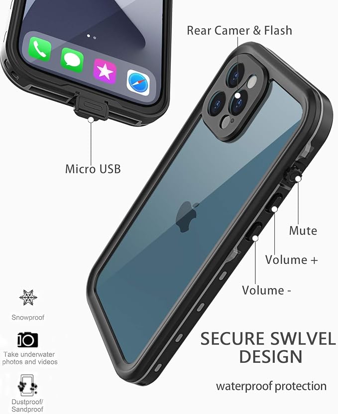 for iPhone 12 Pro Max Waterproof Case 6.7'' - Image 3