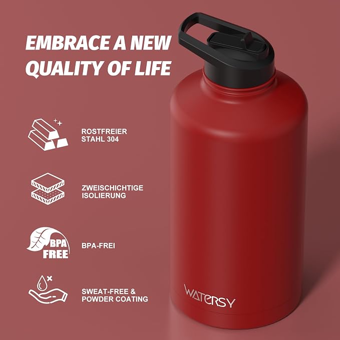 87oz Insulated Water Bottle, BPA Free&Leak Proof, 1.5 Gallon Stainless Steel - Image 8