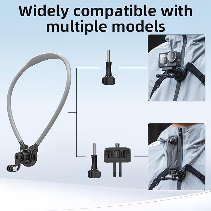 Magnetic Neck Mount for Action Camera, Quick Release Chest Holder Mount for - Image 8