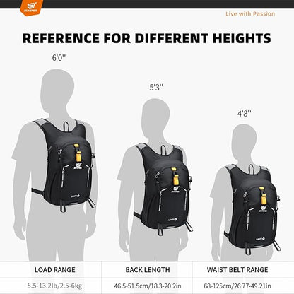 SKYSPER Small Hiking Backpack - 15L Travel Daypack Lightweight Bag Water - Image 2