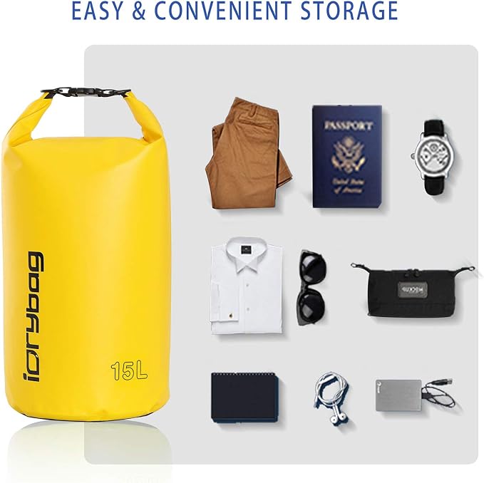 IDRYBAG Dry Bag for Kayaking Waterproof 2L/5L/10L/15L/20L, Small Dry Sack - Image 4