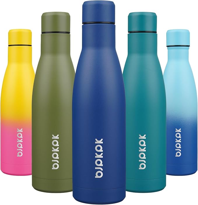BJPKPK 17oz Insulated Water Bottles Stainless Steel Sports Water Bottles Keep by BJPKPK