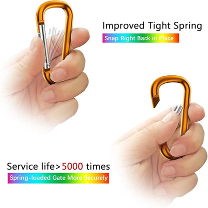 sprookber 2.28" Small Carabiner Clip Keychain, D Ring Caribeaner Clip, Key Clip - Image 4