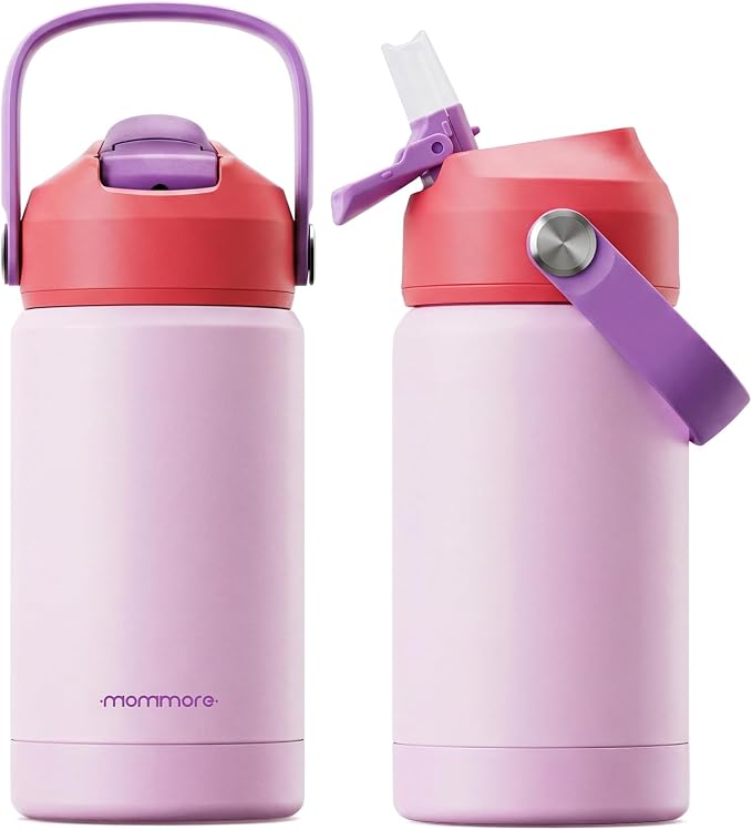 Mommore Kids Water Bottle 12 oz, Insulated Stainless Steel Water Bottle by mommore