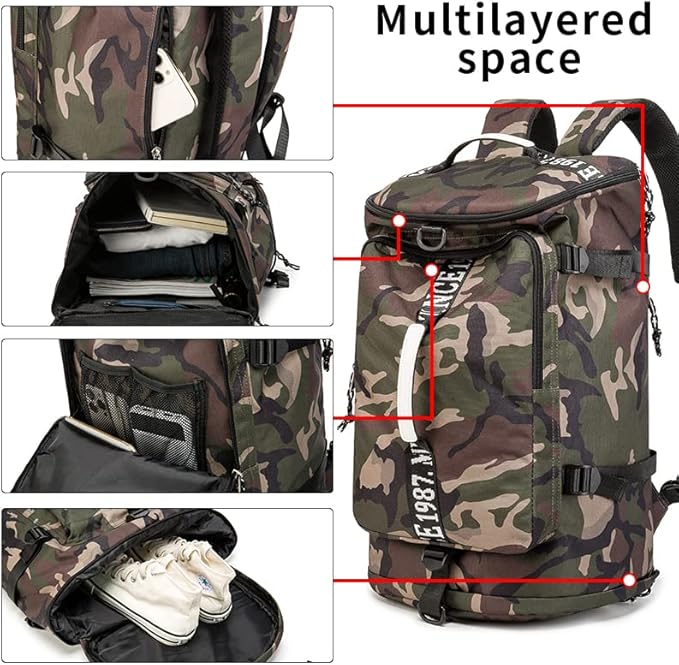 Outdoor Waterproof Backpack Hiking, Camping Large Capacity Multifunctional - Image 3