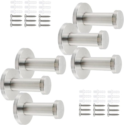 Wall Hooks Heavy Duty Coat Hooks Stainless Steel Clothes Hanger by Home