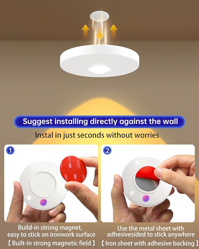 Puck Lights with Remote, 2000mAH Battery Operated, Rechargeable Shelf Light - Image 7
