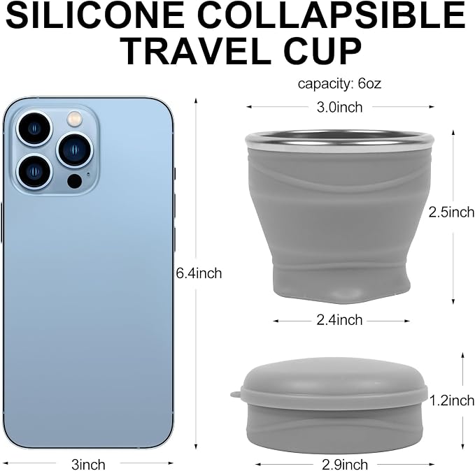 Collapsible Travel Cup with Lid - Image 3