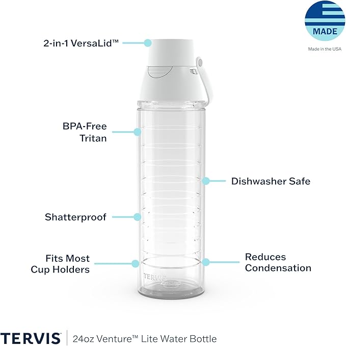 Tervis Venture Lite Clear & Colorful Lidded Made in USA Double Walled Insulated - Image 3