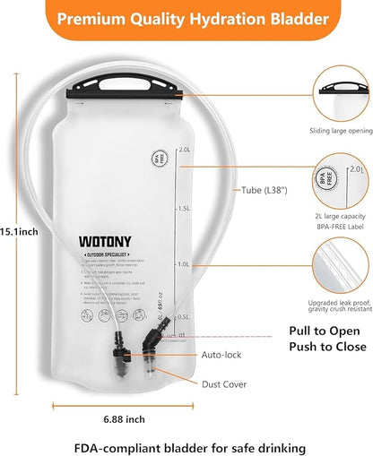 wotony Hydration Backpack with Water Bladder - Image 5