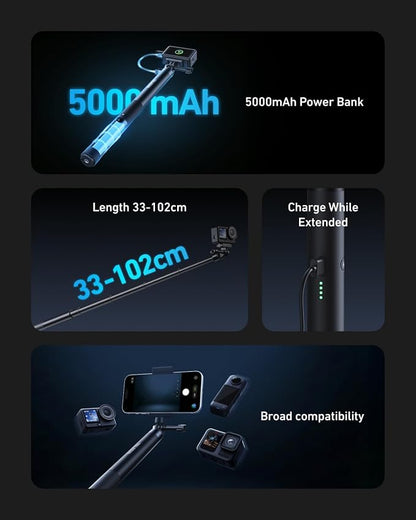 TELESIN Power Grip Selfie Stick - Image 8