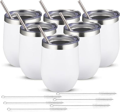 12oz/6 Pack Wine Tumbler Glasses by YEBTSLife
