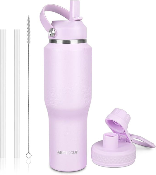 ABOTOCUP 32oz Insulated Water Bottle, Fit in Any Car Cup Holder, Water Bottle by ABOTOCUP