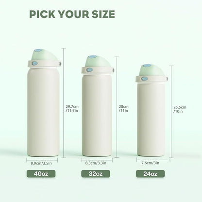 POWCAN 24 oz Steel Insulated Water Bottle: 2-in-1 Push-Button Spout & Flip - Image 8