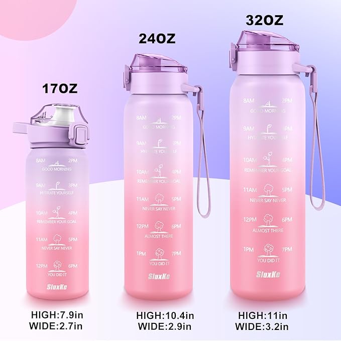 SLUXKE 24oz Insulated Water Bottle 18/10 Stainless Steel - Image 6