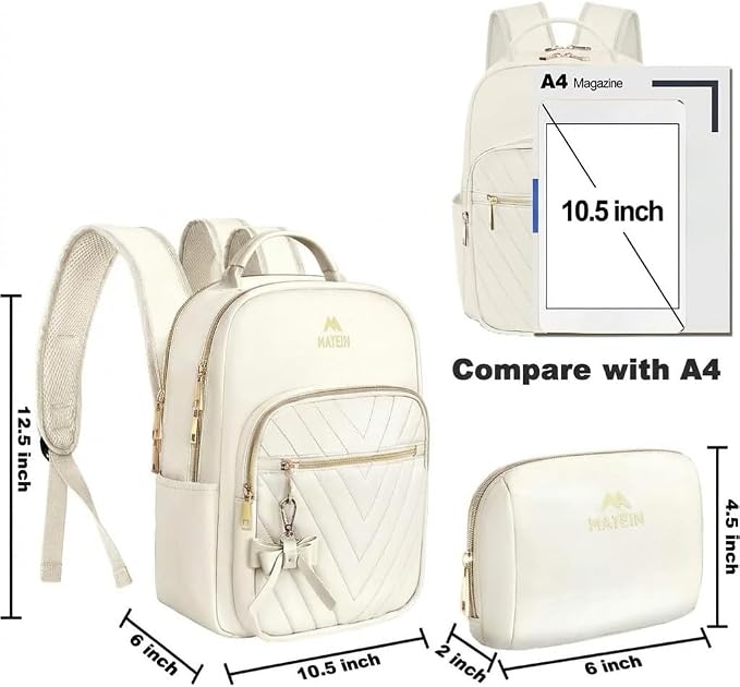 MATEIN Cute Backpacks for Women, Mini Stylish Daypack Purse, Waterproof - Image 5