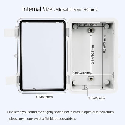 ABS Plastic Dustproof Waterproof IP65 Junction Box Hinged Shell Universal - Image 4