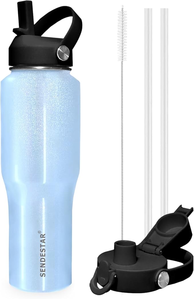 SENDESTAR Water Bottle, Wide Mouth Stainless Steel Vacuum Insulated Double Wall by Sendestar