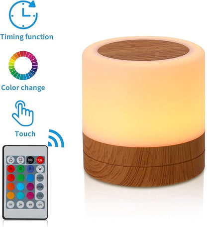 Nursery Night Light for Kids, USB Rechargeable Small Desk Lamp, 13 RGB Colors & - Image 3