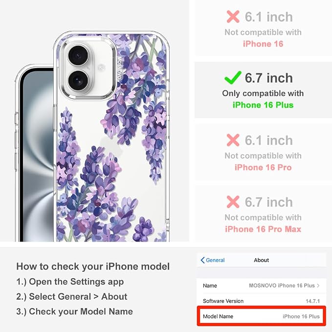MOSNOVO Case for iPhone 16 Plus - Image 2