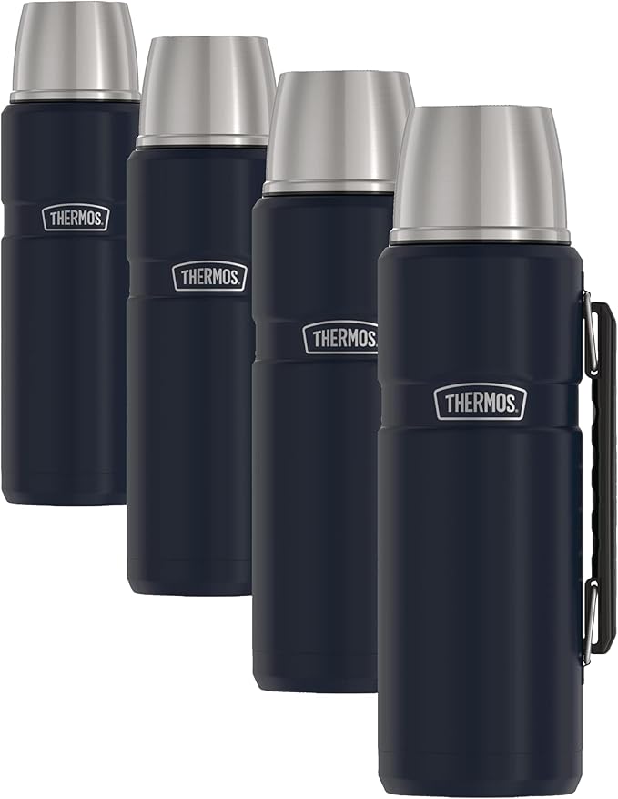 THERMOS Stainless King Vacuum-Insulated Beverage Bottle, 40 Ounce, Midnight Blue by Thermos