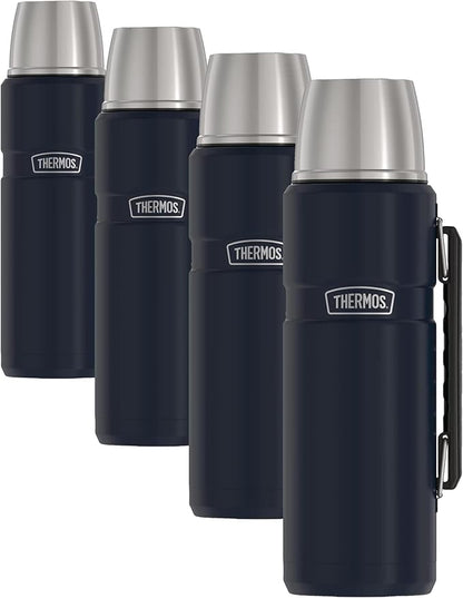 THERMOS Stainless King Vacuum-Insulated Beverage Bottle, 40 Ounce, Midnight Blue by Thermos