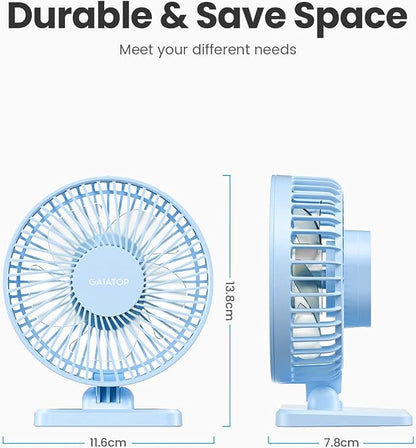Gaiatop USB Desk Fan, Small But Powerful, Personal Portable Quiet 3 Speeds - Image 5