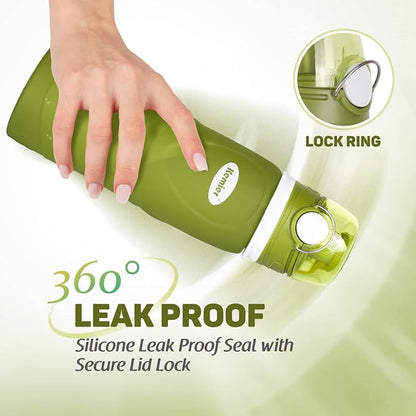 Kemier Collapsible Silicone Water Bottles-750ML, Medical Grade, BPA Free Travel - Image 5