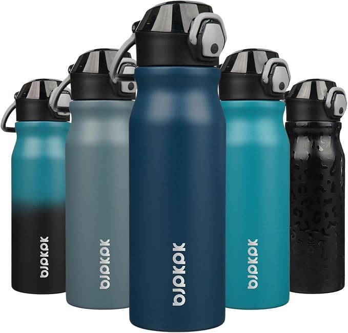 BJPKPK Water Bottle with Straw 25oz Insulated Water Bottles Reusable Stainless by BJPKPK