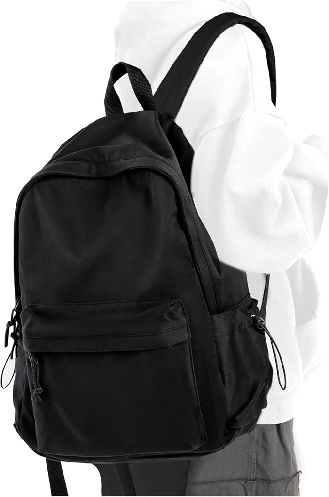 PAUBACK Black School Backpack for Girls Women Waterproof High School Book Bag by PAUBACK