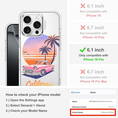 MOSNOVO for iPhone 16 Pro Case, Shockproof Military-Grade Protection 6.6ft Drop - Image 2