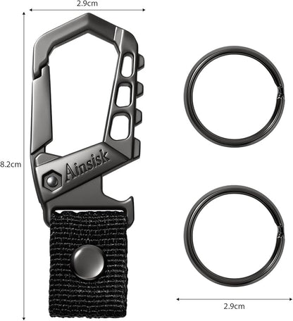 Heavy duty key chain, bottle opener function car keychains, versatile metal - Image 2
