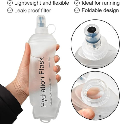 WILDREEDS 250ml Soft Flask, TPU Collapsible Soft Water Bottle - Image 3