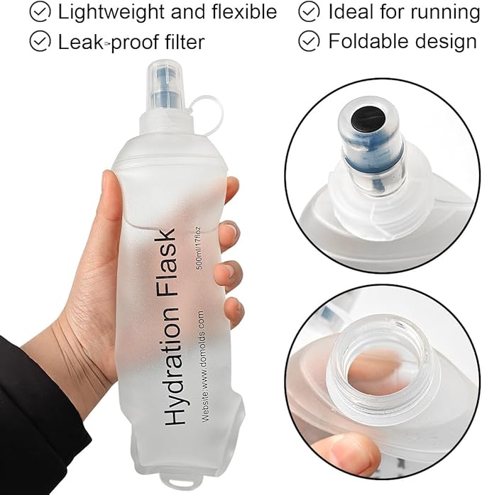 WILDREEDS 250ml Soft Flask, TPU Collapsible Soft Water Bottle - Image 2